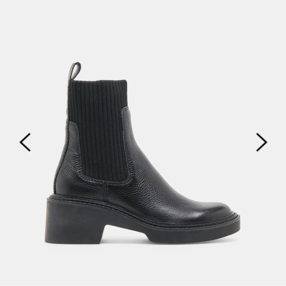 Dolce Vita Hilora H2O Boots Black Leather - Picture 1 of 4